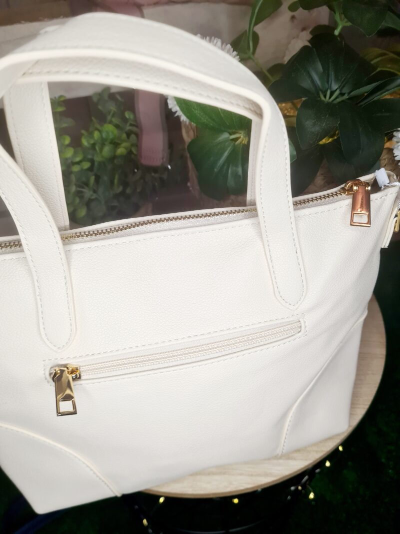 Bolso polipiel beige - Imagen 2