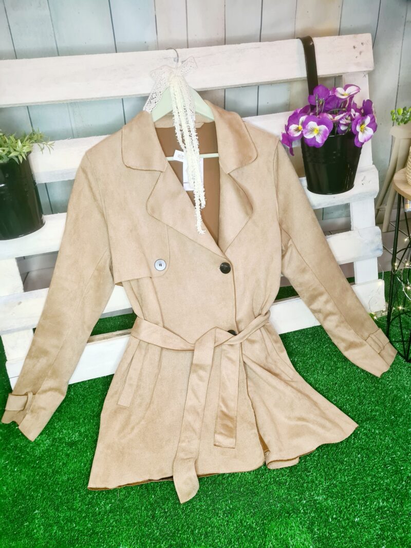 CHAQUETA ANTELINA CAMEL - Imagen 4