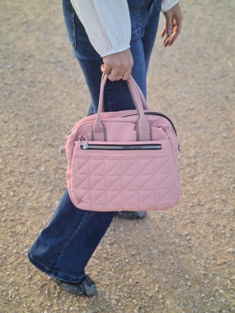 Bolso rosa acolchado polipiel - Imagen 2
