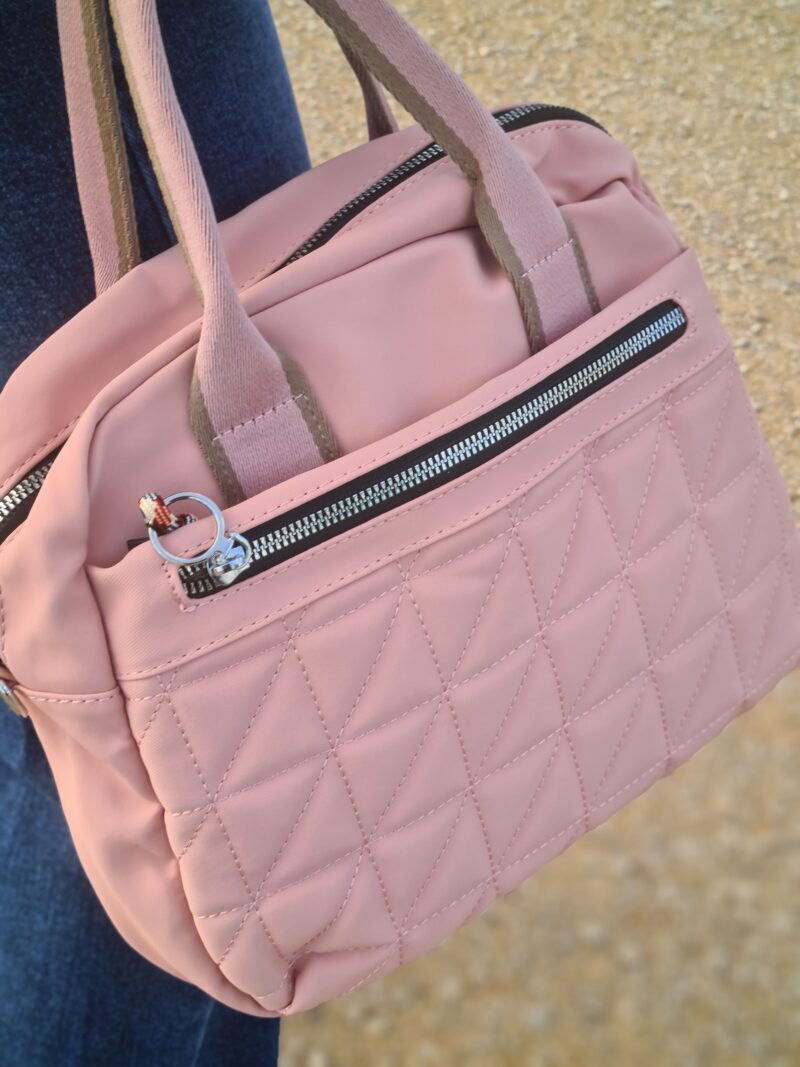 Bolso rosa acolchado polipiel - Imagen 4