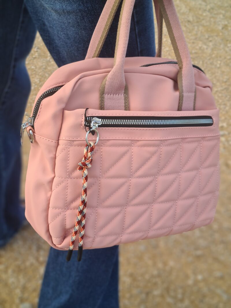 Bolso rosa acolchado polipiel - Imagen 5