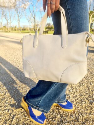 Bolso polipiel beige