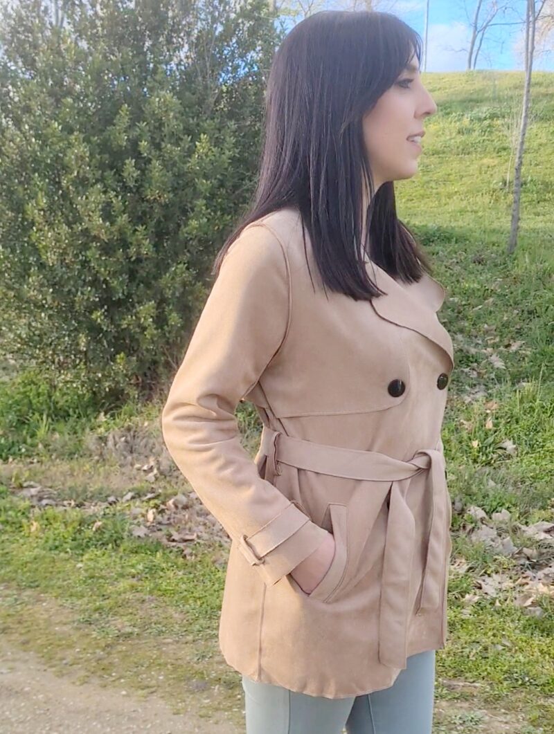 CHAQUETA ANTELINA CAMEL - Imagen 2