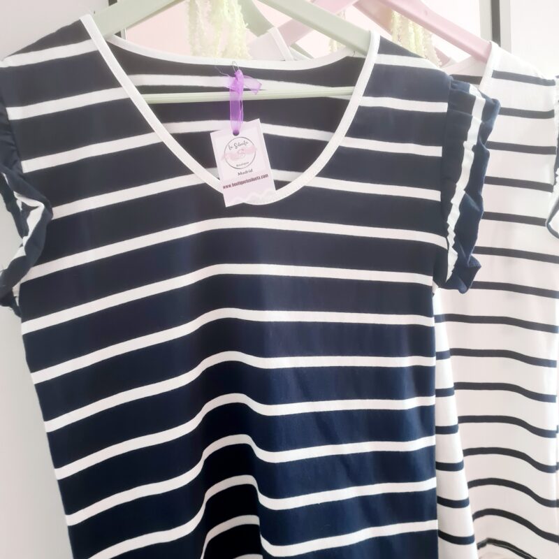 CAMISETA DE RAYAS VOLANTE - Imagen 3