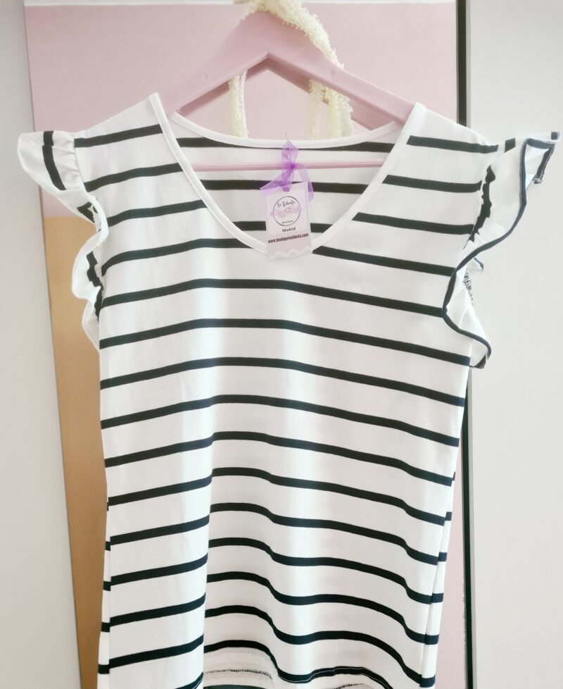CAMISETA DE RAYAS VOLANTE - Imagen 4