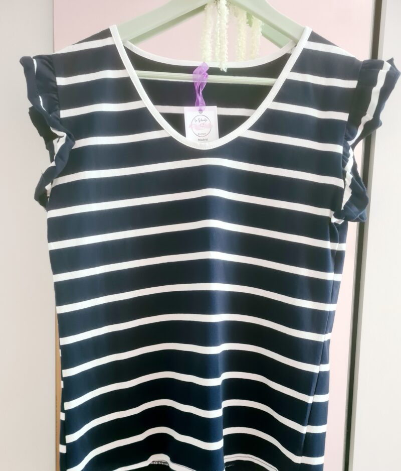 CAMISETA DE RAYAS VOLANTE - Imagen 5