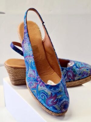 SANDALIA YUTE PIEL ESTAMPADA ELISA