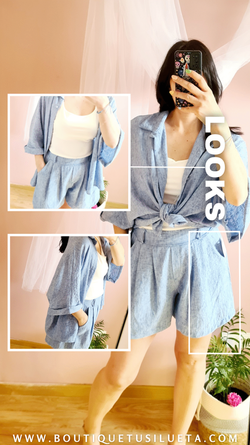 Conjunto Pantalón y Blusa Lino