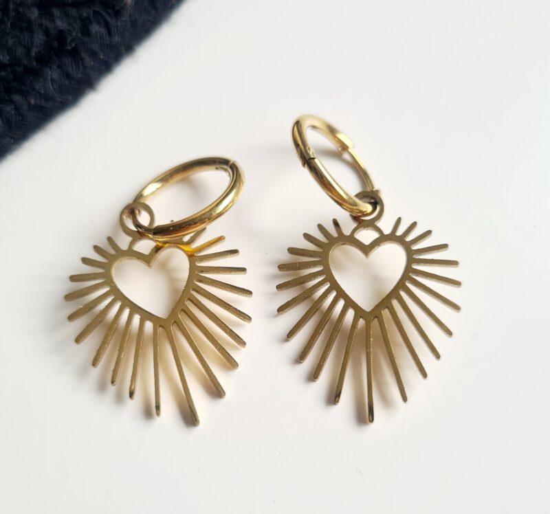 Pendientes dorados Corazón - Imagen 2