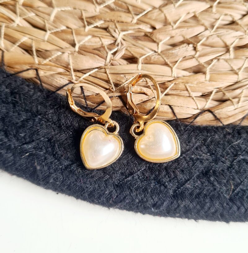 Pendientes Corazón Perla - Imagen 3