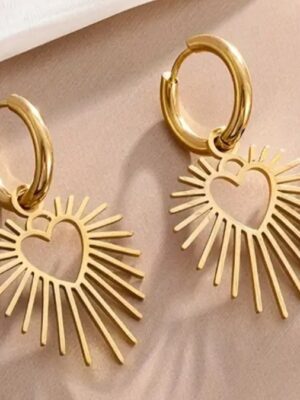 Pendientes dorados Corazón