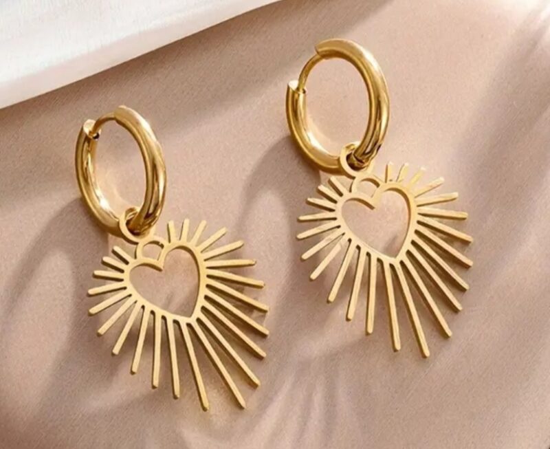 Pendientes dorados Corazón